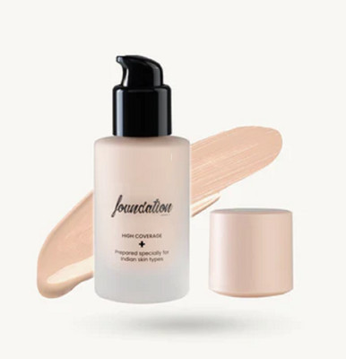 Jiwoo High Coverage Liquid | Blemish Free & Blendable Makeup  Foundation(IVORY, 40 ml)