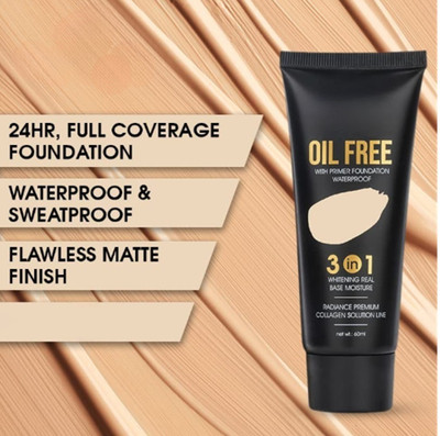 DARVING Lightweight perfect Finish matte foundation 3 in 1 Foundation(IVORY, 60 ml)