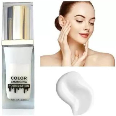 manasona Color Changing Foundation Makeup Base Moisturizing Liquid Foundation for Women Foundation(WHITE, 30 ml)