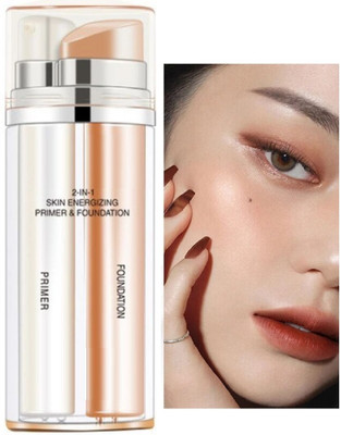 Arcanuy 2 IN 1 MATTE FINISH WATER PROOF & LONG LASTING PRIMER & LIQUID FOUNDATION Foundation(beige, 60 ml)