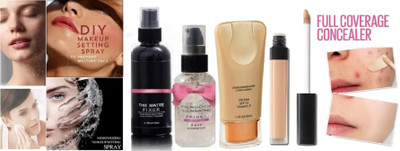 REIMICHI MAKEUP FIXER, PRIMER, FOUNDATION & LIQUID CONCEALER COMBO PACK(4 Items in the set)