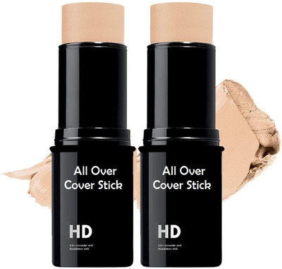 MYEONG Waterproof Makeup Concealer Pan Stick Light Color Concealer combo Concealer(beige, 16 g)