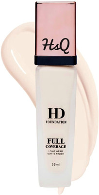 HSQ 9-in-1 HD Foundation | Full Coverage Matte Base with SPF 35 – 35ml Foundation(natural beige, 35 ml)