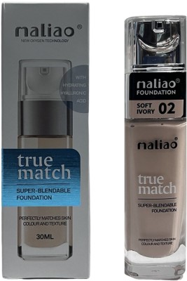 maliao True Match Super Blendable 24 Hrs Long Lasting Foundation Soft Ivory Foundation(Soft Ivory, 30 ml)