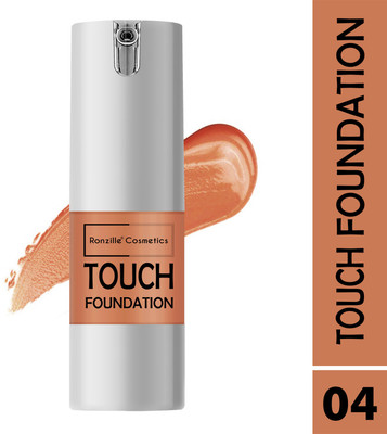 RONZILLE Full Coverage Touch Foundation Matte Finish Waterproof -04 Foundation(Shade-04, 25 ml)