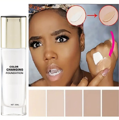 GULGLOW99 Korean Lightweight Full Coverage, Skin Tone Adapting Color Changing  Foundation(WHITE, 30 ml)