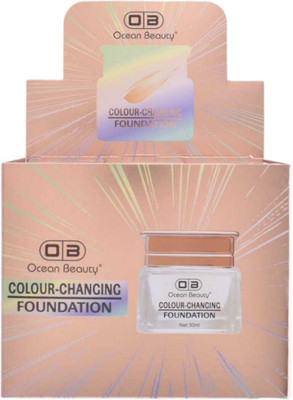 OCEAN BEAUTY Waterproof Colour Changing Full Coverage Matte Finish White Foundation Blender Foundation(White, 30 ml)