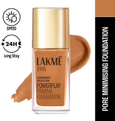 Lakmé 9to5 Powerplay Priming  Foundation(Cool Mocha, 25 ml)