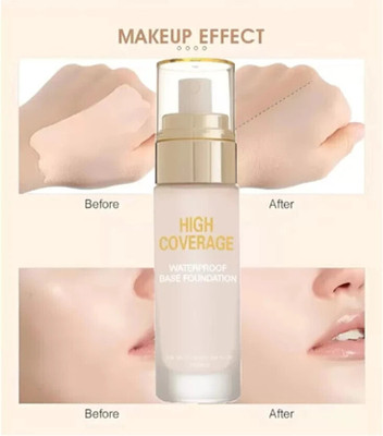 AEPRUY High Coverage Waterproof Base Matte Liquid Foundation Pack of 1 Foundation(white ivory, 55 ml)