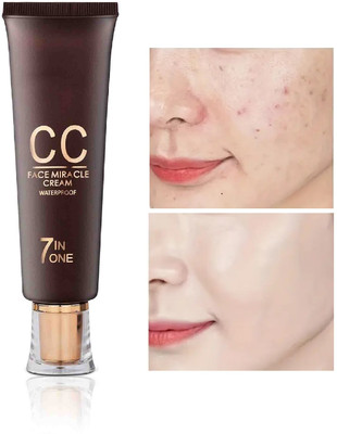 GABBU 7 in 1 Face CC Cream Foundation | Long-Lasting, Water-Resistant Foundation(BEIGE, 60 ml)