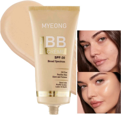 MYEONG BB Matte Smooth Liquid Full Coverage Silky Texture Foundation All Skin Types Foundation(Beige, 60 g)