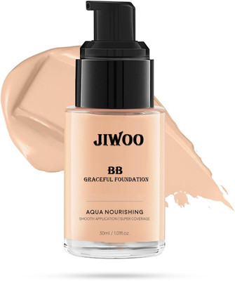 Jiwoo Korean Foundation- Waterproof, Long-Lasting, Full Coverage, Moisturizing Natural Foundation(NATURAL, 30 ml)