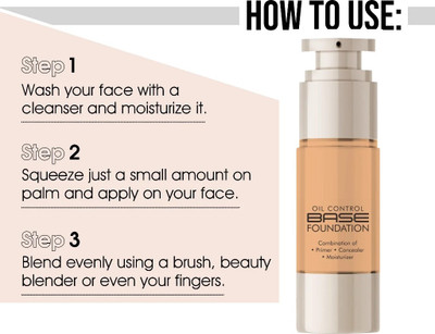 DARVING PRIMER BASE FOUNDATION GIVES A OIL FREE LOOK Foundation(BEIGE, 30 ml)
