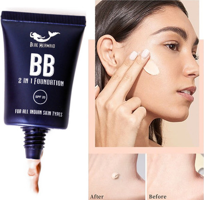 BLUEMERMAID Matte Finish Liquid Foundation Full Coverage Moisturises and Smooths Skin Foundation(Ivory, 30 ml)