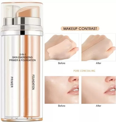 DARVING Makeup dual 2 In 1 Foundation and Primer Matte  Foundation(BEIGE, 60 ml)