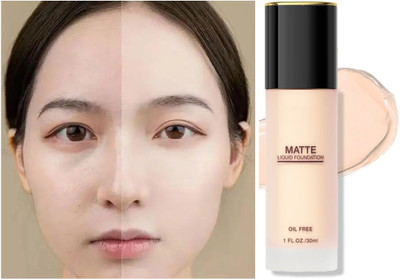 tanvi27 Matte Liquid Foundation Oil-Free - Effortless Perfection For A Shine-Free Finish Foundation(WHITE IVORY, 30 ml)