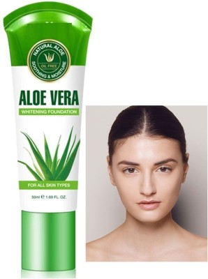 REIMICHI Whitening Foundation For Glowing Skin With Aloe Vera Foundation(LIGHT BEIGE, 50 ml)