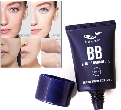 BLUEMERMAID New 2 IN 1 BB Cream Matte Full Coverage Liquid  Foundation(BEIGE, 30 ml)