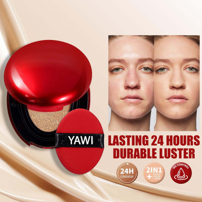 YAWI Natural Full Coverage & Weightless Cushion  Foundation(Honey Beige, 18 g)