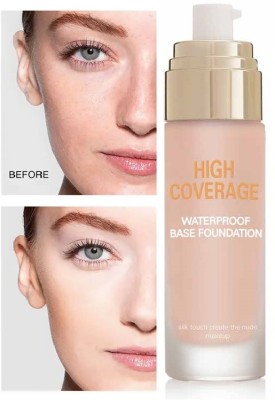 WOONGMI High Coverage | Waterprof | Easy to Blend | Foundation(Beige, 60 ml)