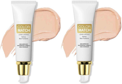 Emijun Color Match Long-Lasting Makeup Base Foundation COMBO Foundation(SOFT IVORY, 100 ml)