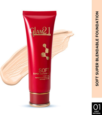 Glam21 Blendable Tube Foundation | Hides Skin Imperfections, Dark Spots, Fine lines Foundation(Light Natural, 70 g)