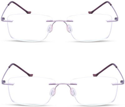 Redex Rimless (+1.50) Rectangle Reading Glasses(55 mm)