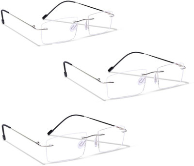 Redex Rimless (+2.75) Rectangle Reading Glasses(55 mm)