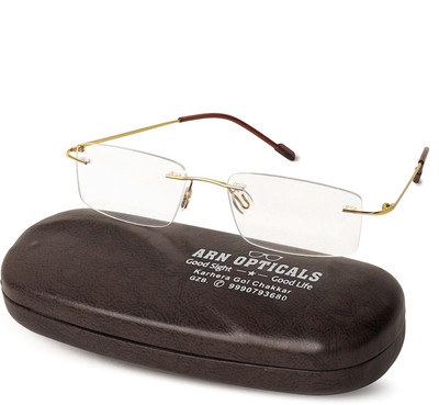 ARN Optical Rimless (+1.25) Rectangle Reading Glasses(51 mm)