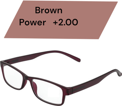 hustler Full Rim (+2.00) Rectangle Reading Glasses(50 mm)