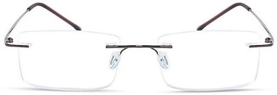 eyehold Rimless Rectangle, Square Frame(50 mm)