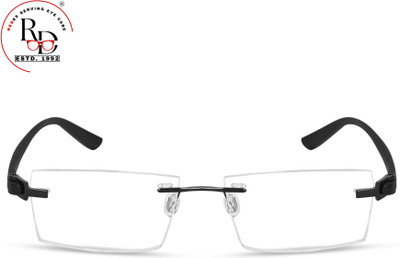 Redex Rimless (+2.00) Rectangle Reading Glasses(55 mm)