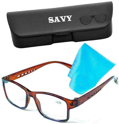 Savy Full Rim (+1.75) Rectangle Reading Glasses(130 mm)