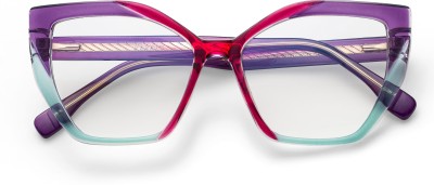 PERKEY Full Rim Cat-eyed, Square Frame(52 mm)