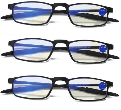 Augen Full Rim (+3.00) Rectangle Reading Glasses(51 mm)