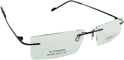 B-Titanium Rimless Rectangle Frame(50 mm)