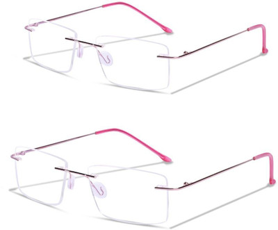 Redex Rimless (+2.50) Rectangle Reading Glasses(55 mm)