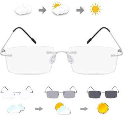 Redex Rimless (+1.00) Rectangle Reading Glasses(55 mm)