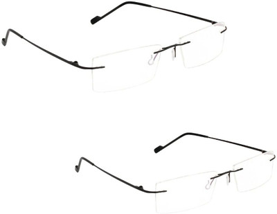 Redex Rimless (+2.75) Rectangle Reading Glasses(55 mm)