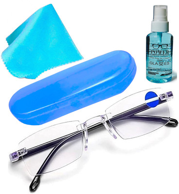 See World Rimless (+2.75) Rectangle Reading Glasses(140 mm)