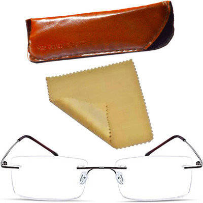 VALENCIA Rimless (+3.00) Rectangle Reading Glasses(125 mm)