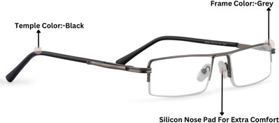 Redex Half Rim (+2.50) Rectangle Reading Glasses(55 mm)