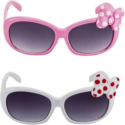 Optify Rectangular Sunglasses(For Girls, Black)
