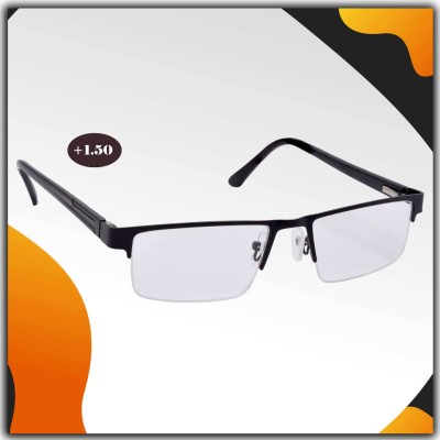 Hrinkar Half Rim (+1.50) Rectangle Reading Glasses(50 mm)