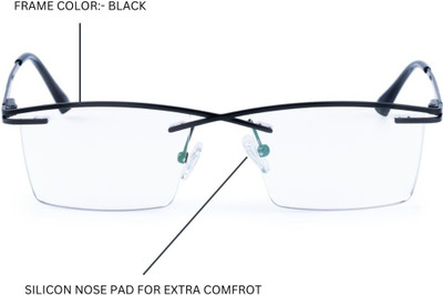 Redex Rimless (+1.25) Rectangle Reading Glasses(55 mm)