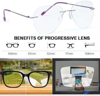 Redex Rimless (+1.75) Aviator Reading Glasses(55 mm)