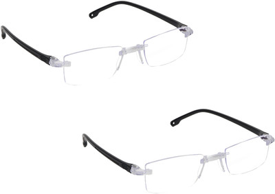 LANDSLIDE Rimless (+1.50) Rectangle Reading Glasses(45 mm)