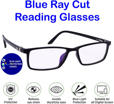 Hrinkar Full Rim (+1.75) Rectangle Reading Glasses(50 mm)
