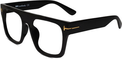 Lenskandy Full Rim Rectangle, Wayfarer Frame(145 mm)