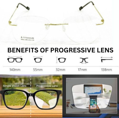 Redex Rimless (+2.00) Aviator Reading Glasses(55 mm)